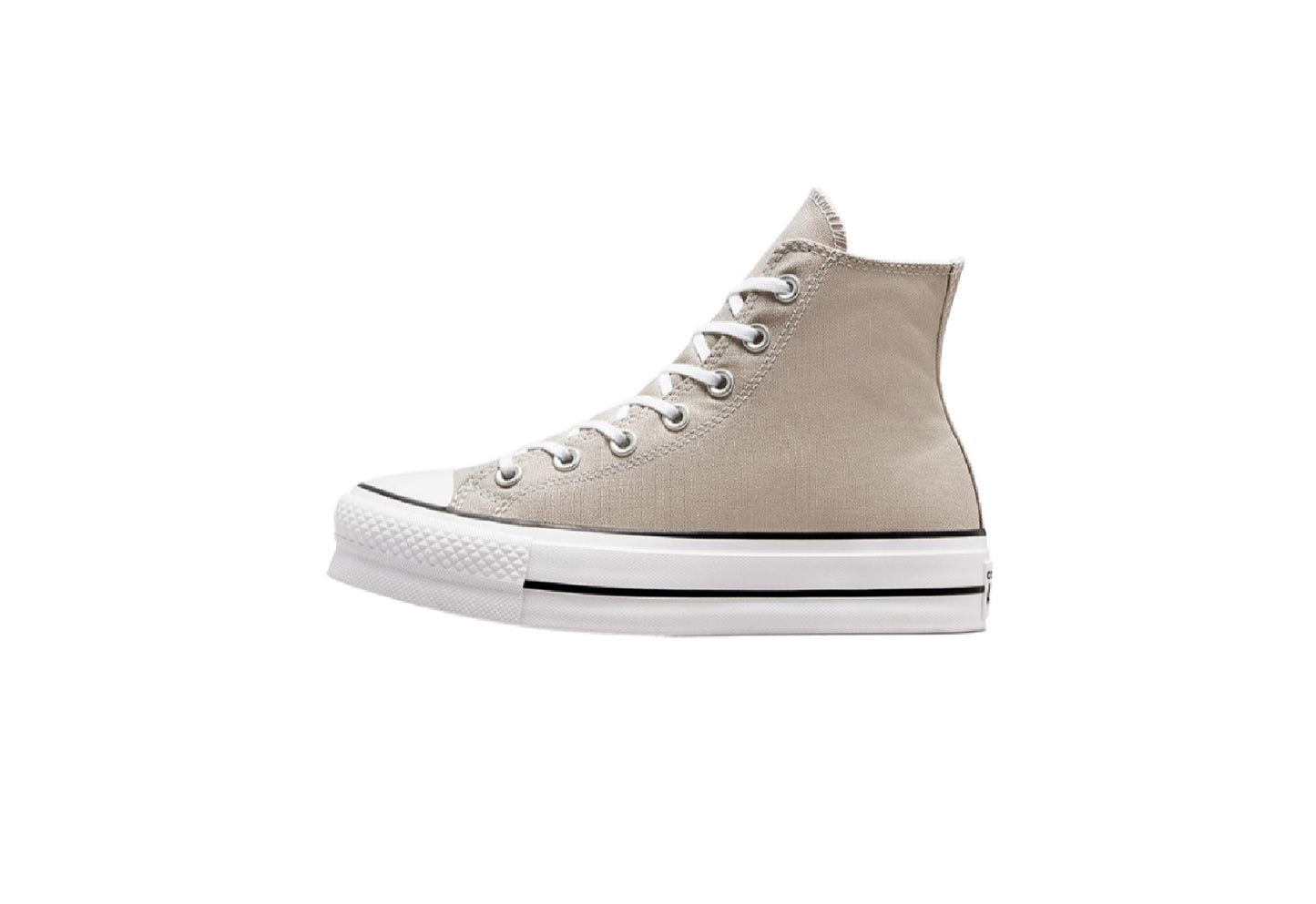 Converse Women's Chuck Taylor All Star Lift Platform High Top Canvas Sneaker, Papyrus/Black/White