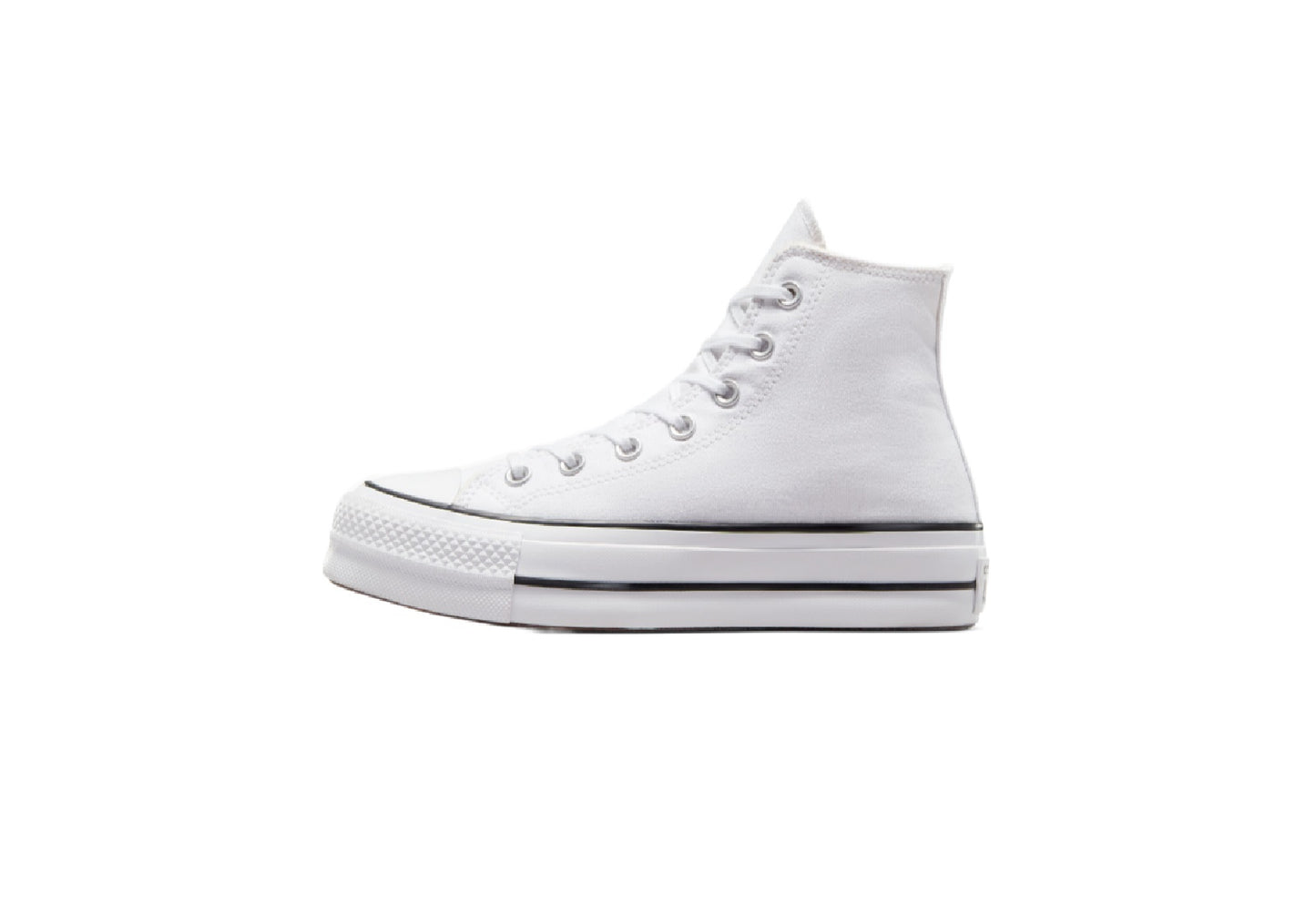 Converse Women's Chuck Taylor All Star Lift Platform High Top Canvas Sneaker, White/Black/White