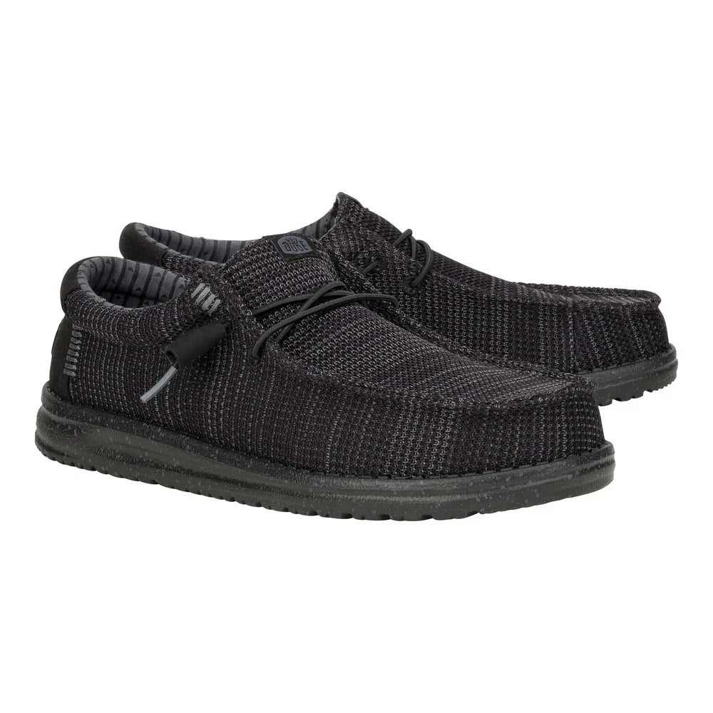 Hey Dude Men's Wally Stretch Sox Black/Black