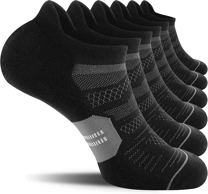 6 Pairs CelerSport Unisex Running Ankle Socks with Cushion
