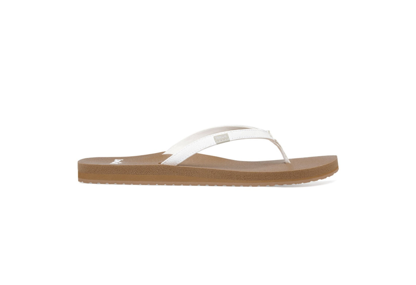 Sanuk Women's Yoga Joy Flip Flops, White/Tan
