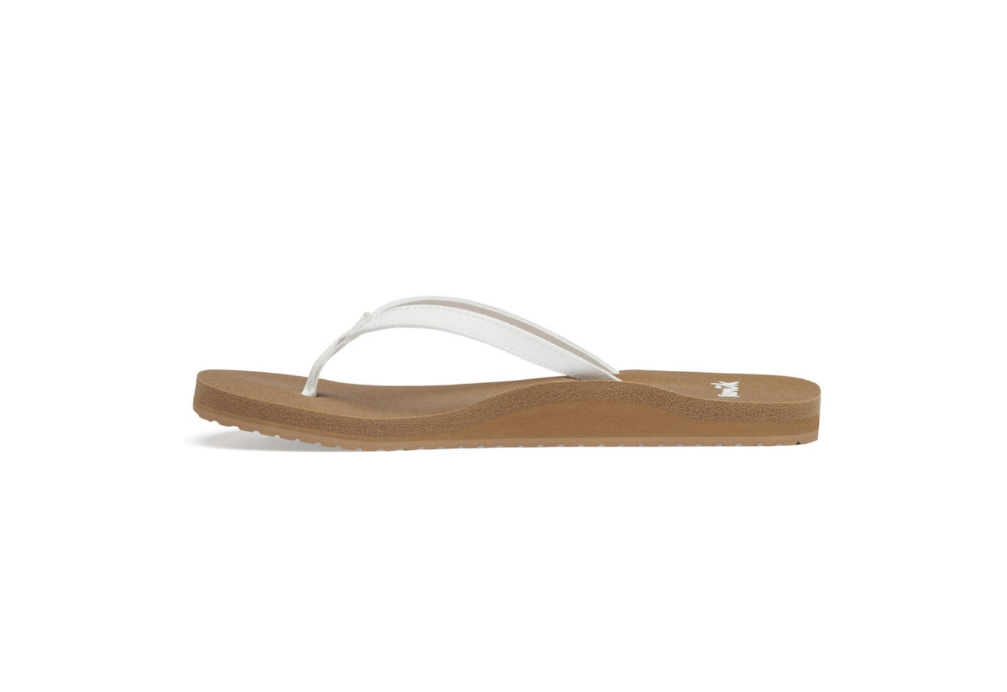 Sanuk Women's Yoga Joy Flip Flops, White/Tan
