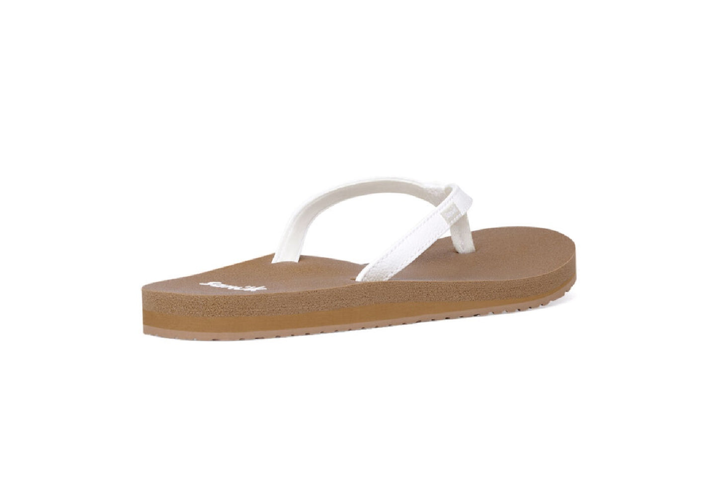 Sanuk Women's Yoga Joy Flip Flops, White/Tan