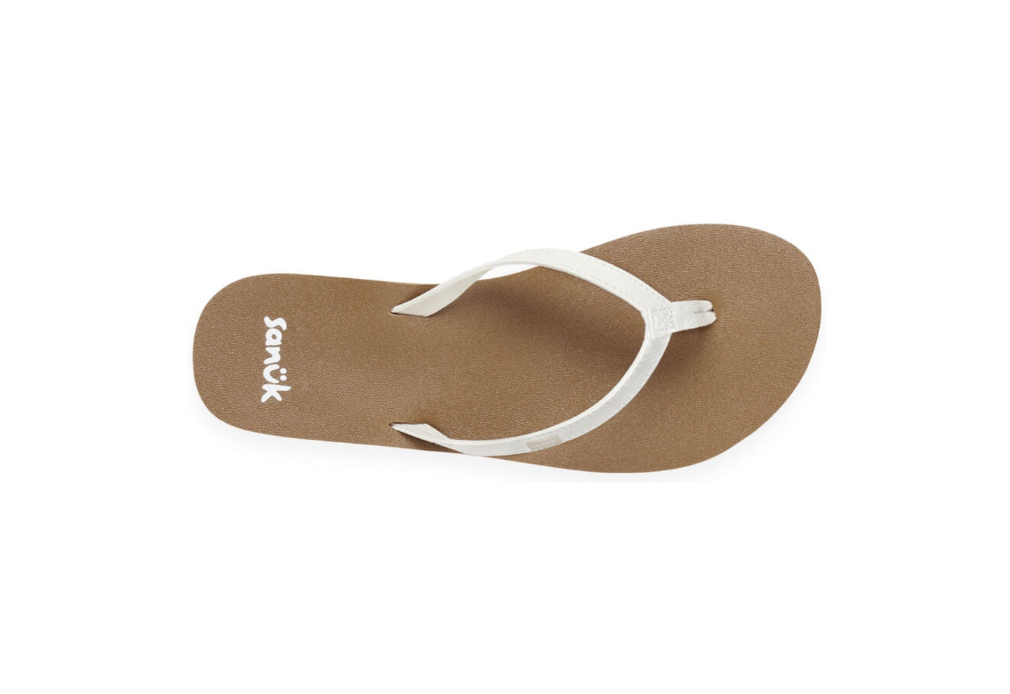 Sanuk Women's Yoga Joy Flip Flops, White/Tan