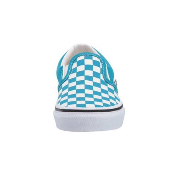 Vans Kids, Caribbean Sea/True White Checkerboard, Slip-On (Junior)