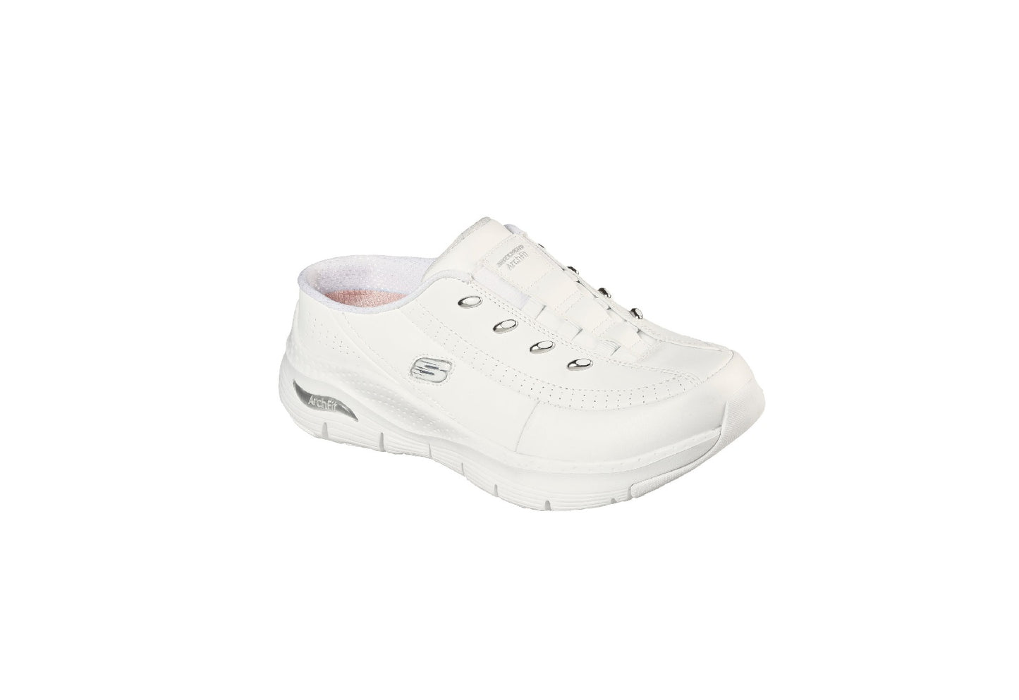 Skechers Women's Arch Fit - Blessful Me, White/Silver