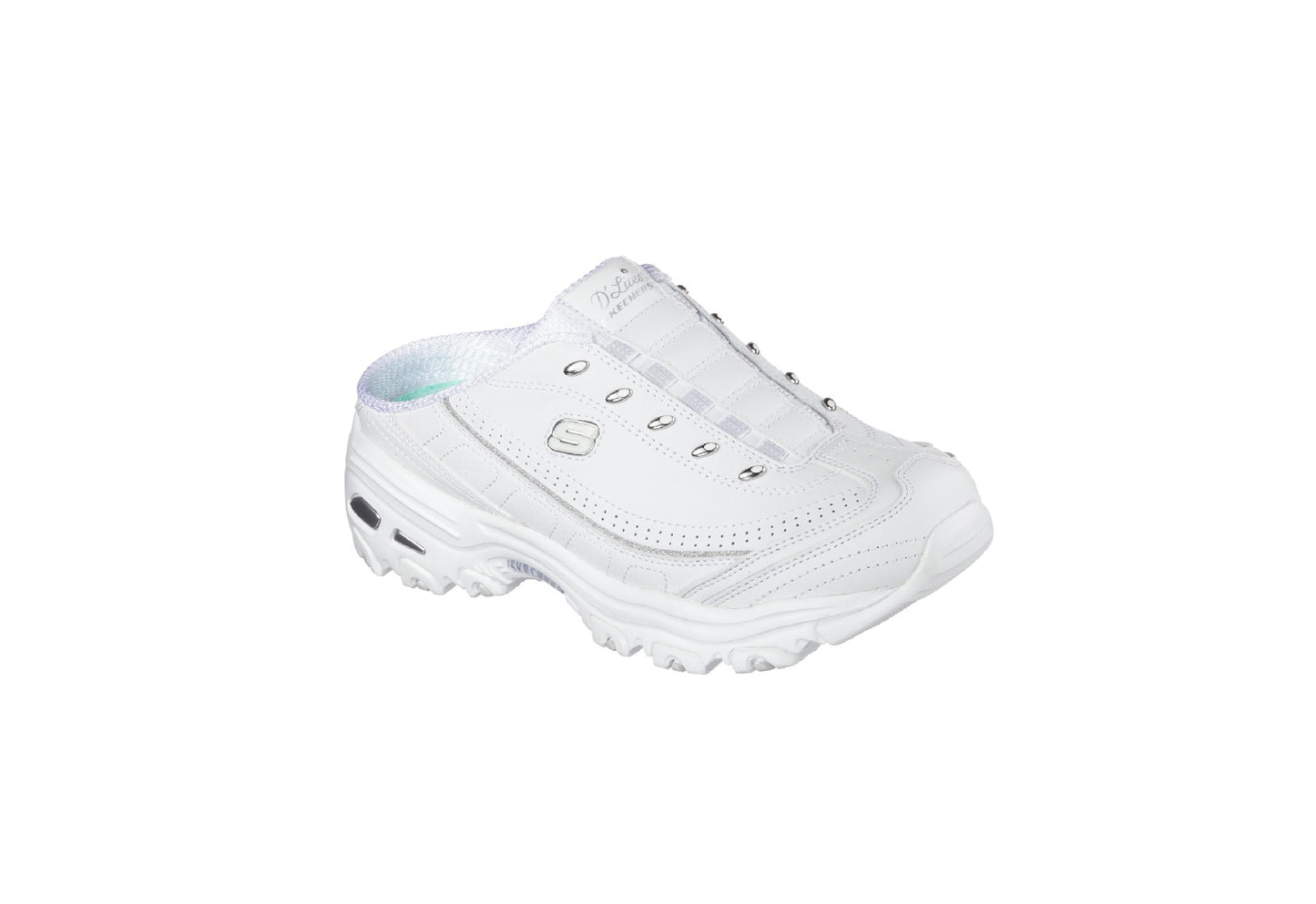 Skechers Women's D'Lites Bright Sky, White/Silver