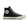 Converse Chuck 70 High Top Vintage Canvas Sneaker, Black/Black/Egret (Women)