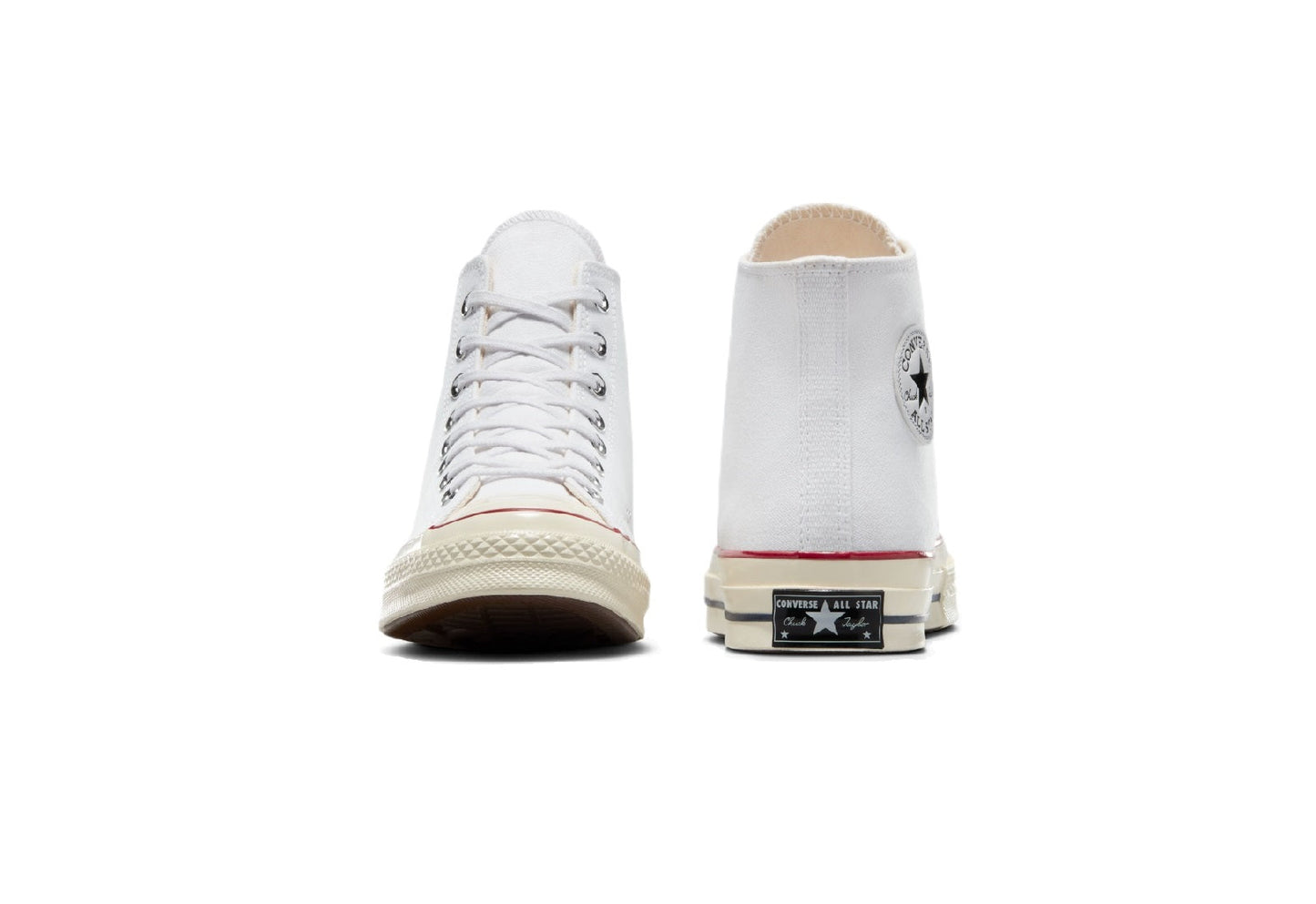 Converse Chuck 70 High Top Vintage Canvas Sneaker, White/White/Garnet/Egret (Women)