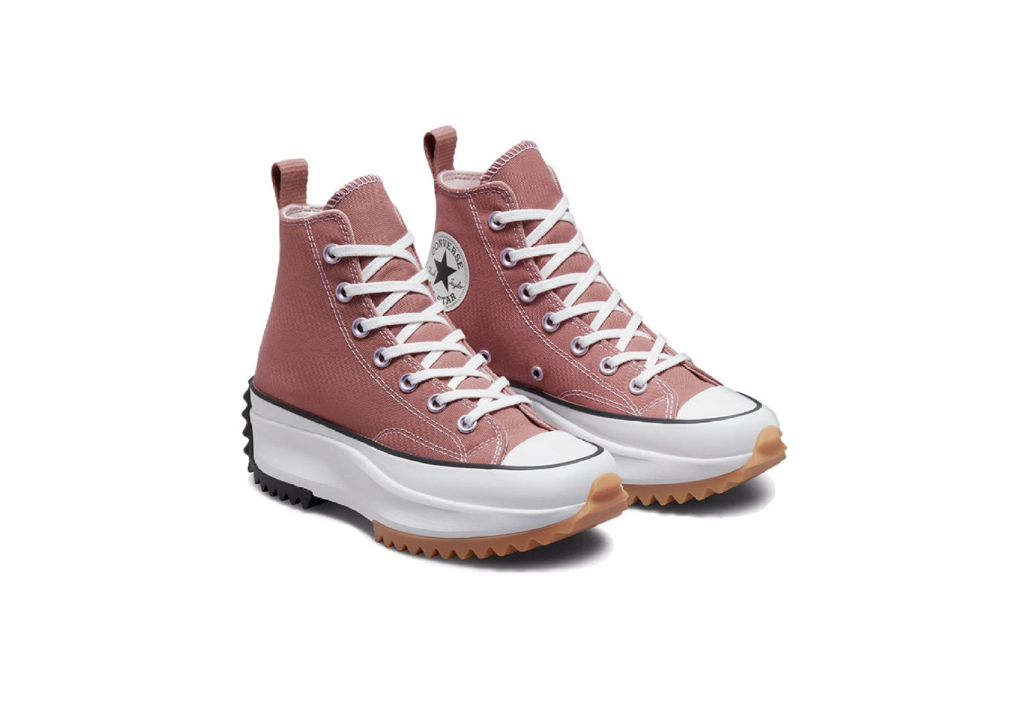 Converse Run Star Hike Platform High Top Canvas Sneaker, Saddle/Black/White (Women)