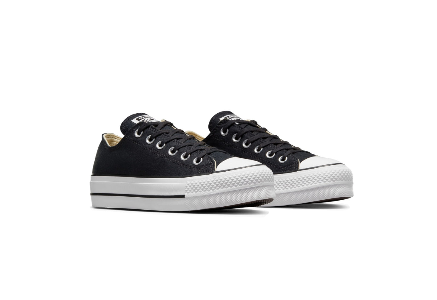Converse Women's Chuck Taylor All Star Lift Platform Low Top Canvas Sneaker, Black/White/White