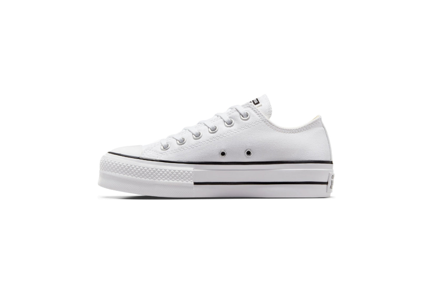 Converse Women's Chuck Taylor All Star Lift Platform Low Top Canvas Sneaker, White/Black/White