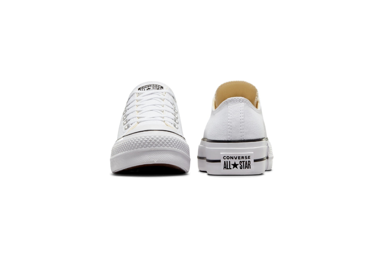 Converse Women's Chuck Taylor All Star Lift Platform Low Top Canvas Sneaker, White/Black/White