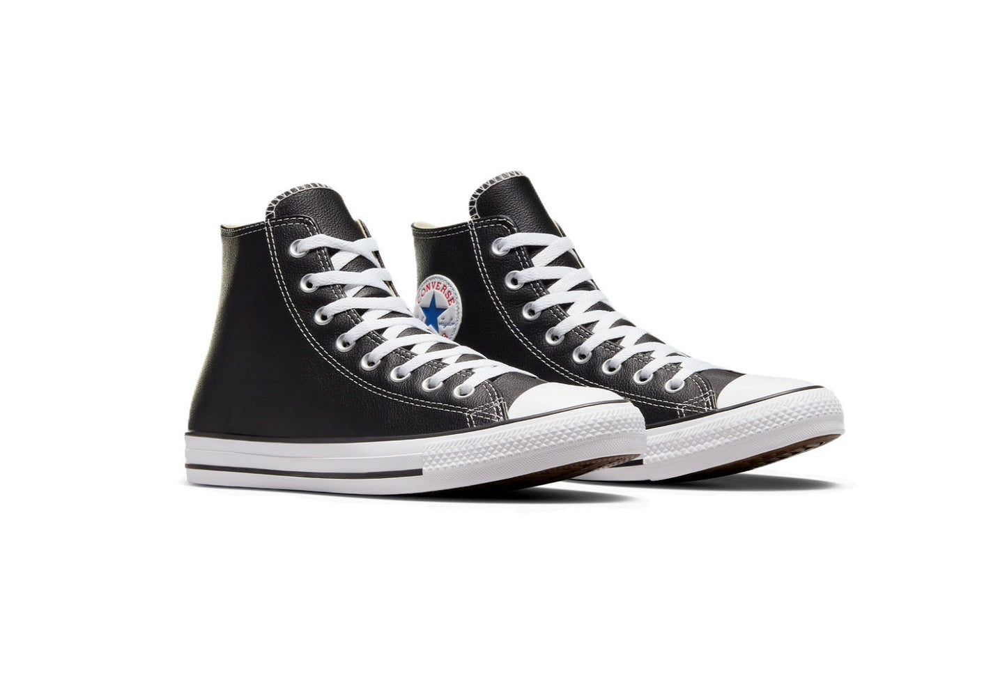 Converse Chuck Taylor All Star High Top Leather Sneaker, Black (Women)