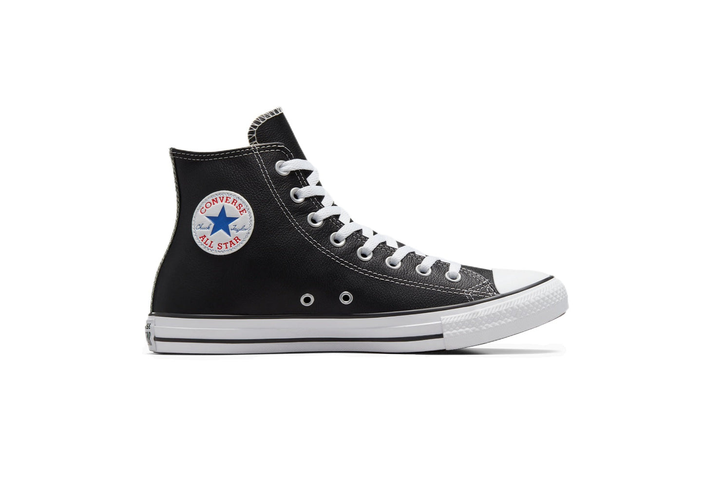 Converse Chuck Taylor All Star High Top Leather Sneaker, Black (Women)