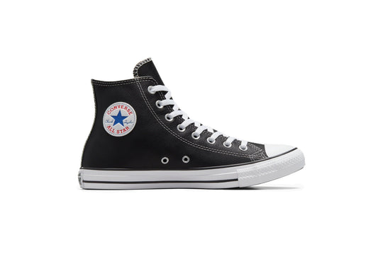 Converse Chuck Taylor All Star High Top Leather Sneaker, Black (Women)