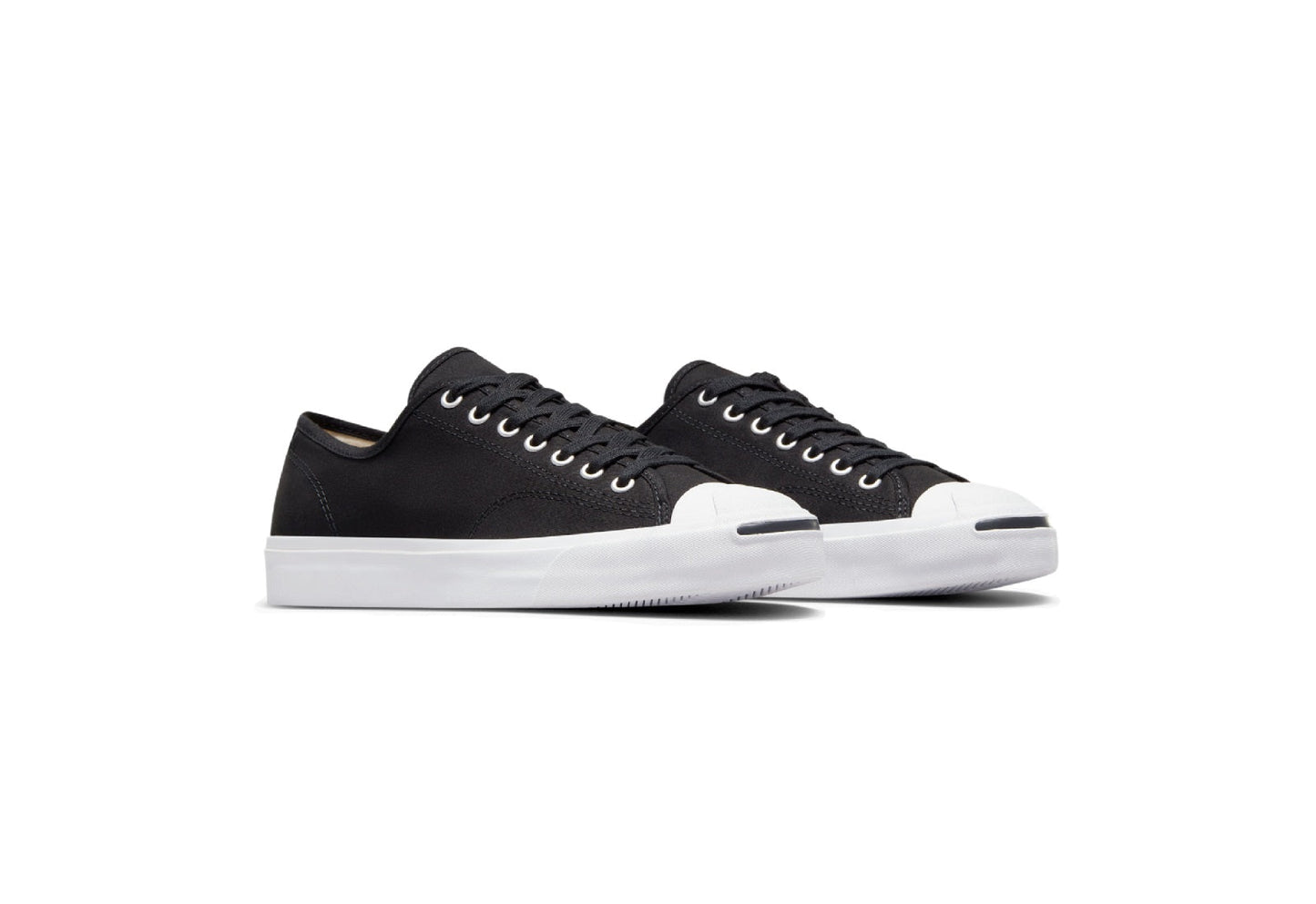 Converse Jack Purcell Low Top Canvas Sneaker, Black/White/Black (Women)