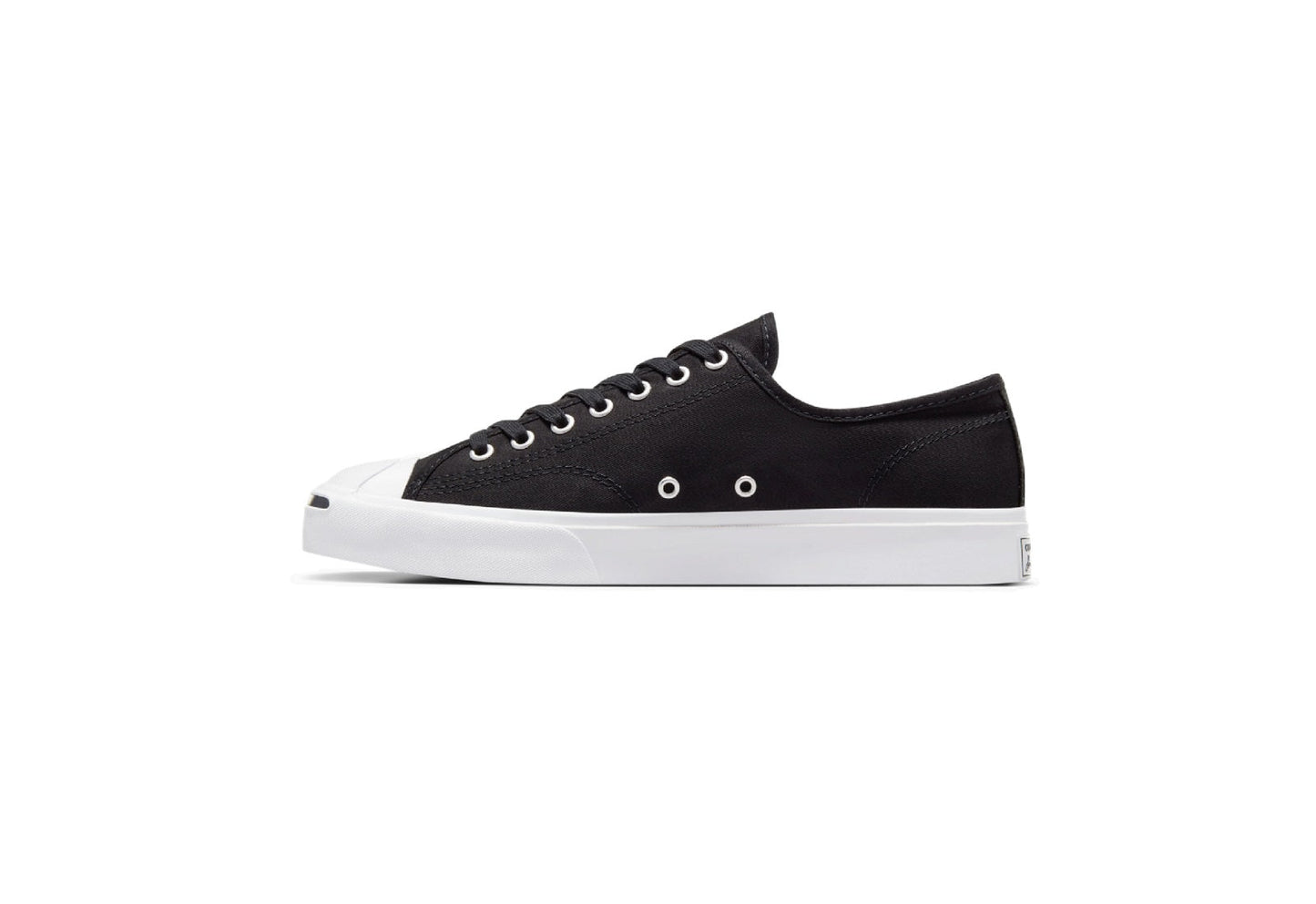 Converse Jack Purcell Low Top Canvas Sneaker, Black/White/Black (Women)