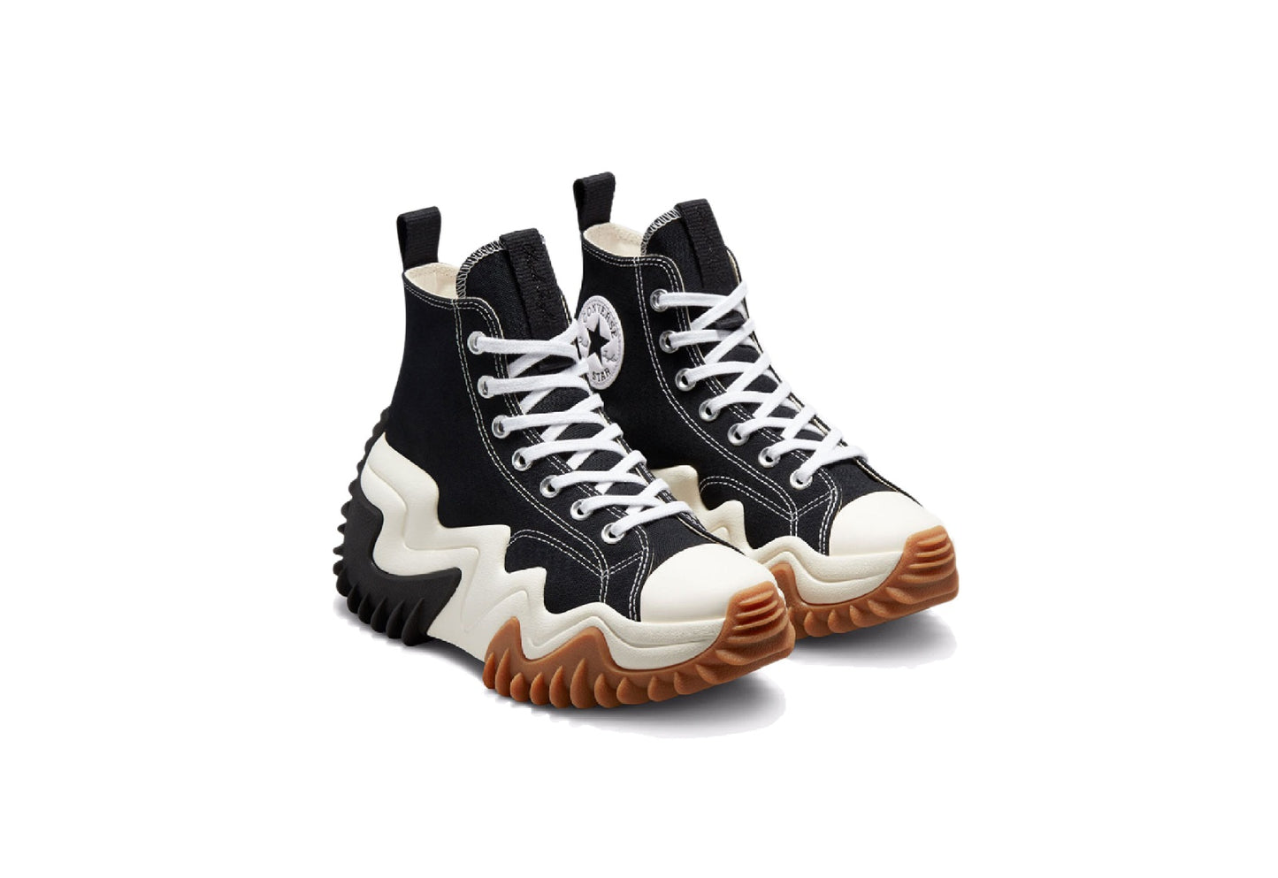 Converse Run Star Motion CX Platform High Top Canvas Sneaker, Black/White/Gum Honey (Men)