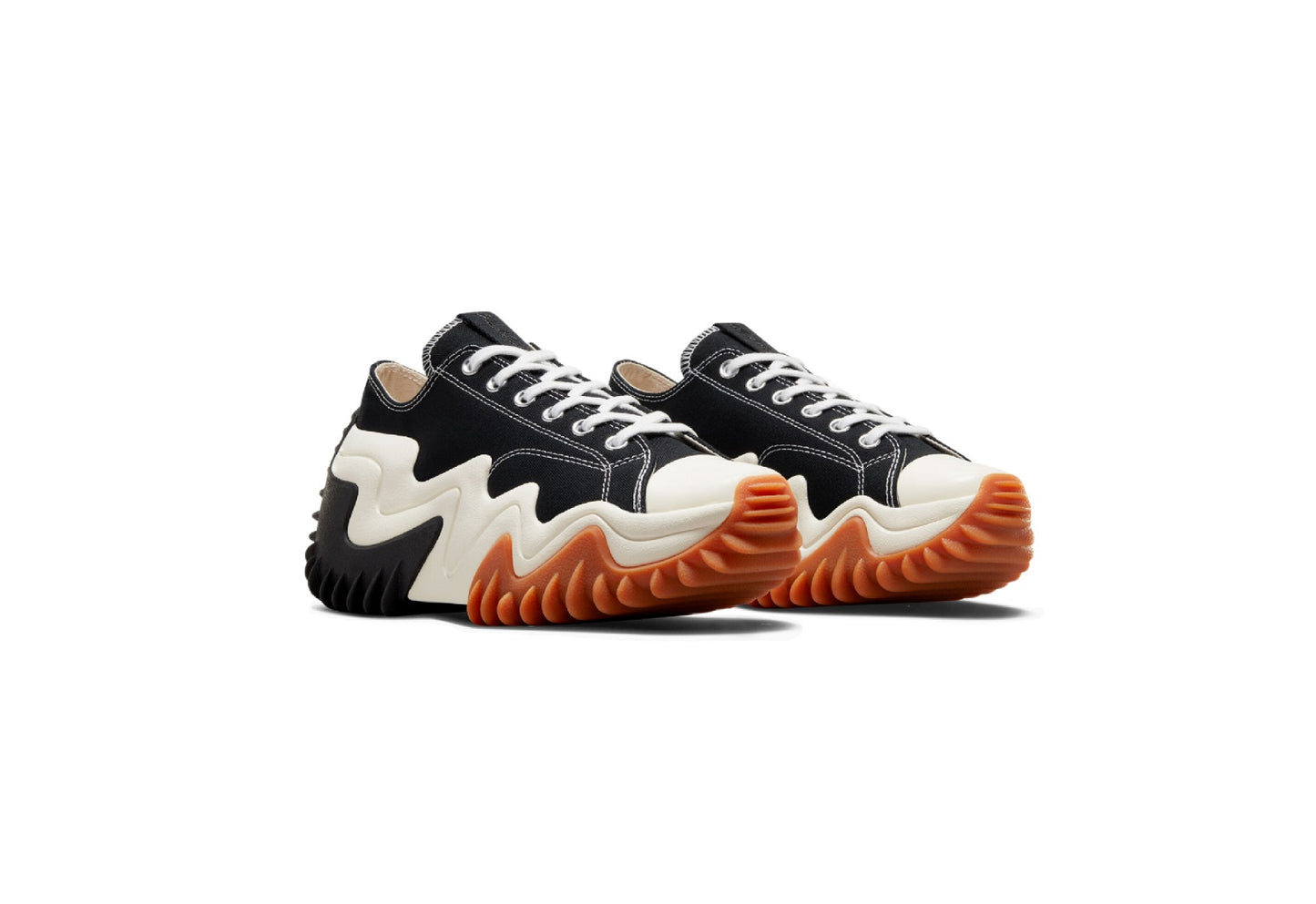 Converse Run Star Motion CX Platform Low Top Canvas Sneaker, Black/White/Egret (Men)