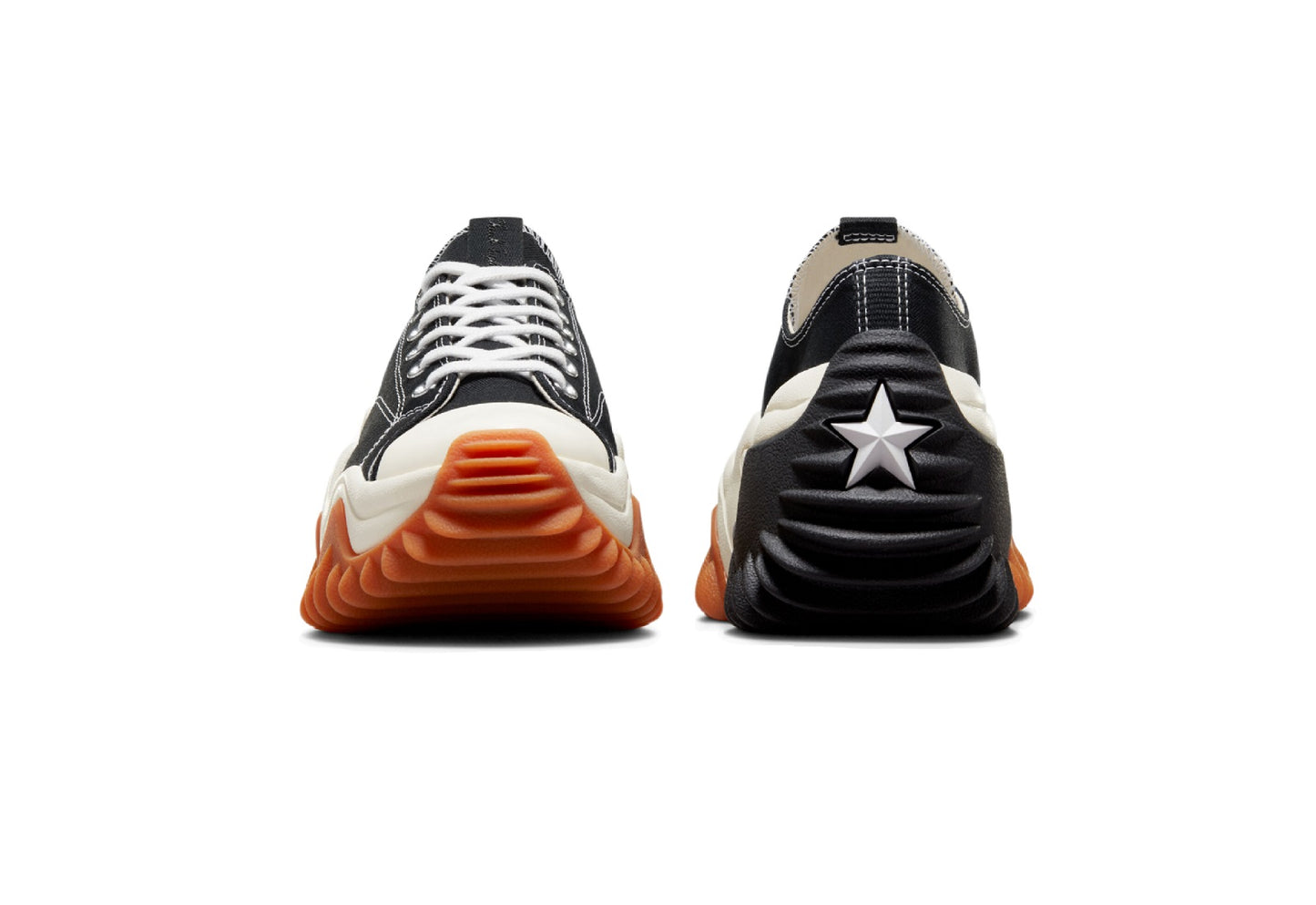 Converse Run Star Motion CX Platform Low Top Canvas Sneaker, Black/White/Egret (Men)