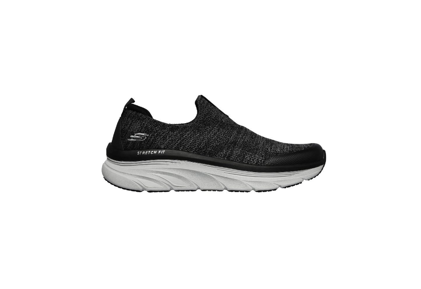 Skechers Men's D'Lux Walker - Quick Upgrade, Black/White