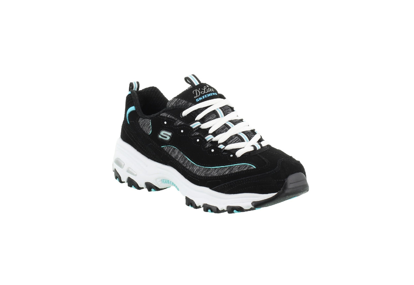 Skechers Women's D'Lites Me Time, Black/Turquoise