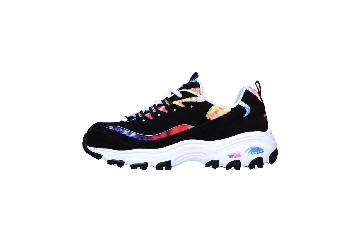 Skechers Women's D'Lites Summer Fiesta, Black/Multi