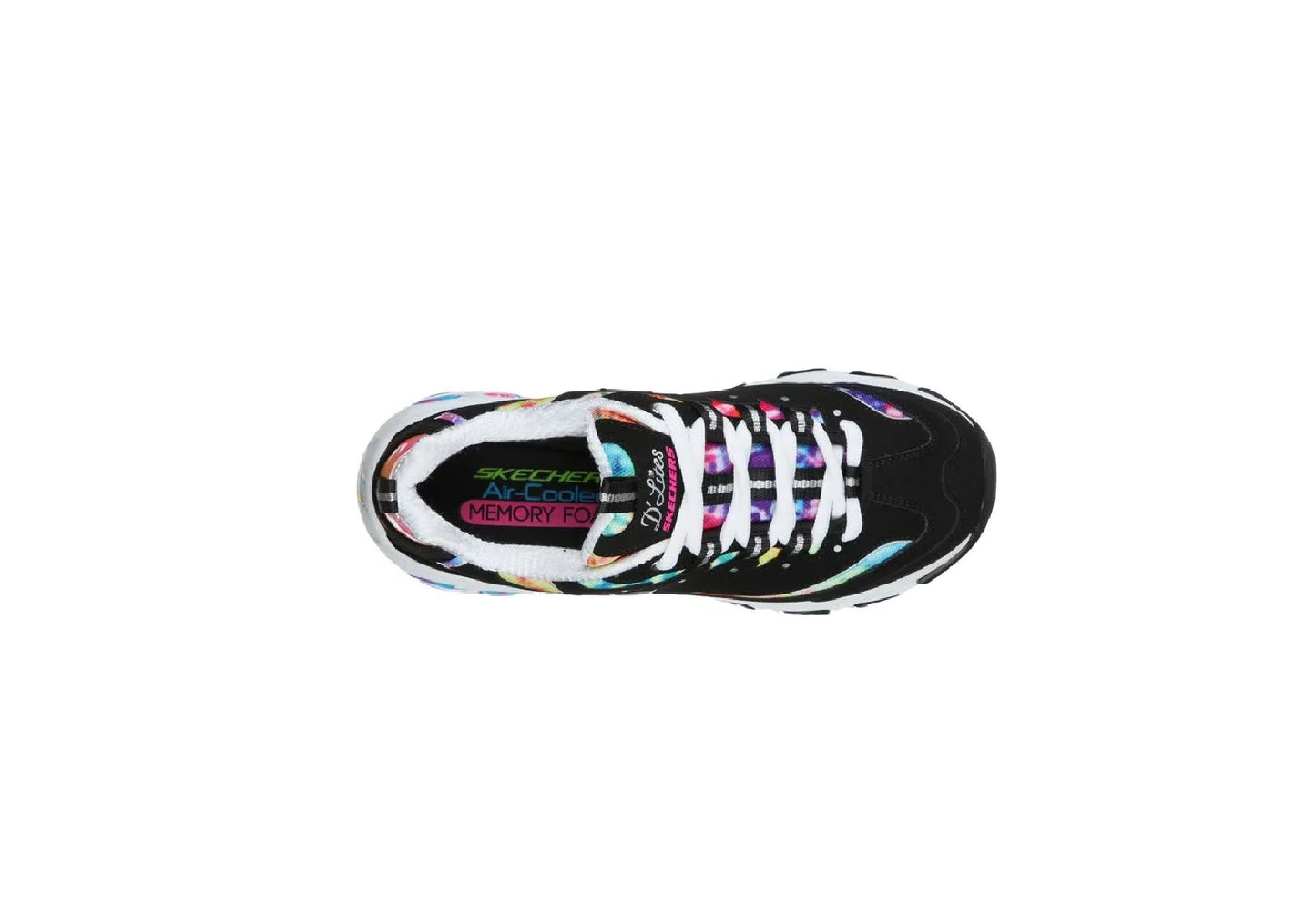 Skechers Women's D'Lites Summer Fiesta, Black/Multi