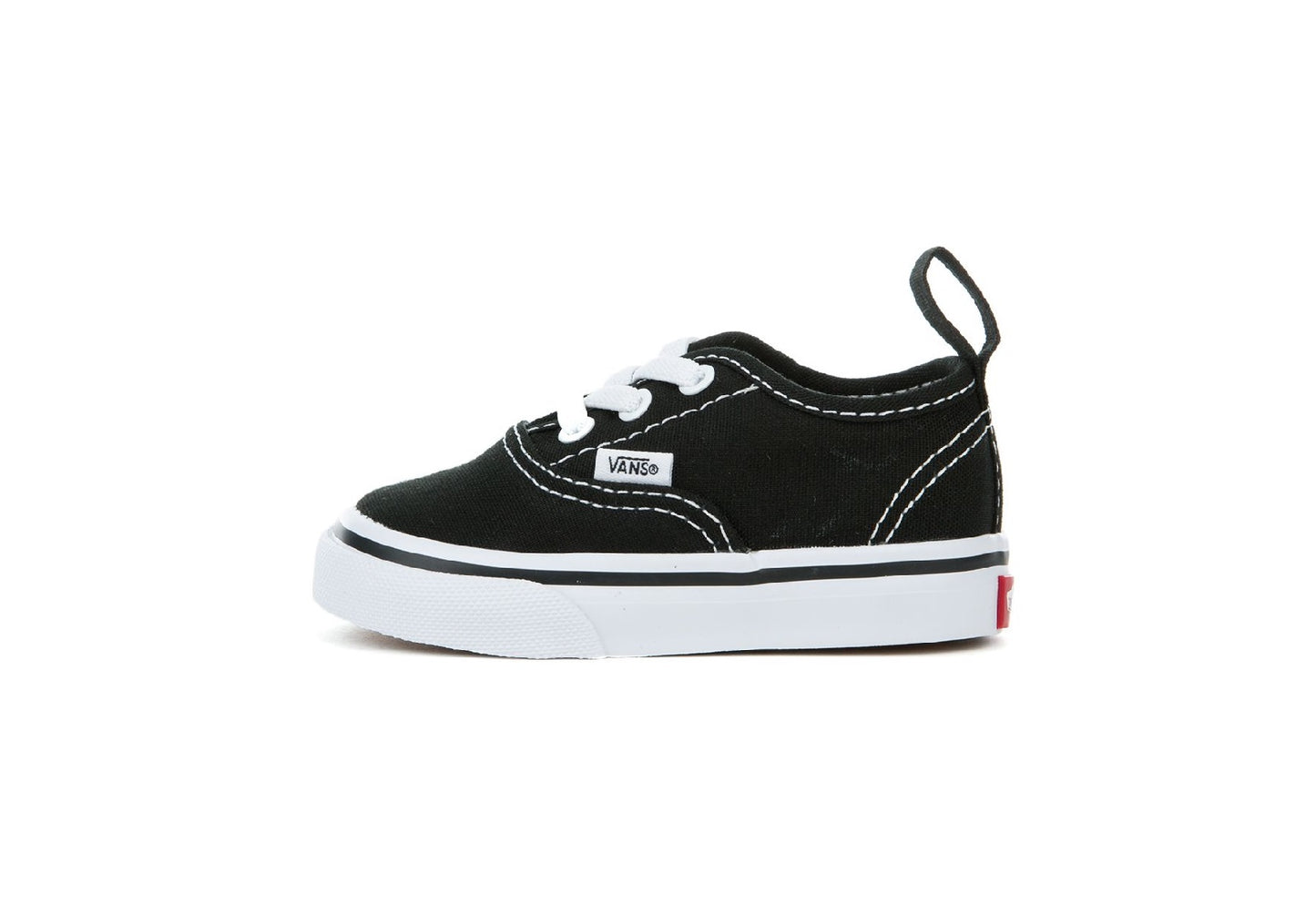 Vans Kids Authentic Elastic Lace, Black/True White (Toddler)