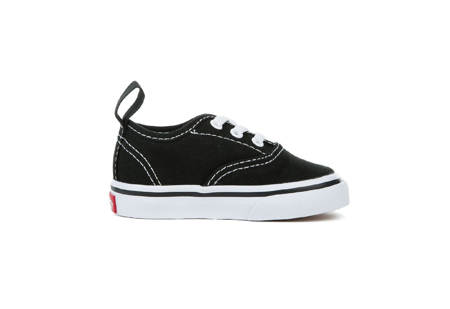 Vans Kids Authentic Elastic Lace, Black/True White (Toddler)