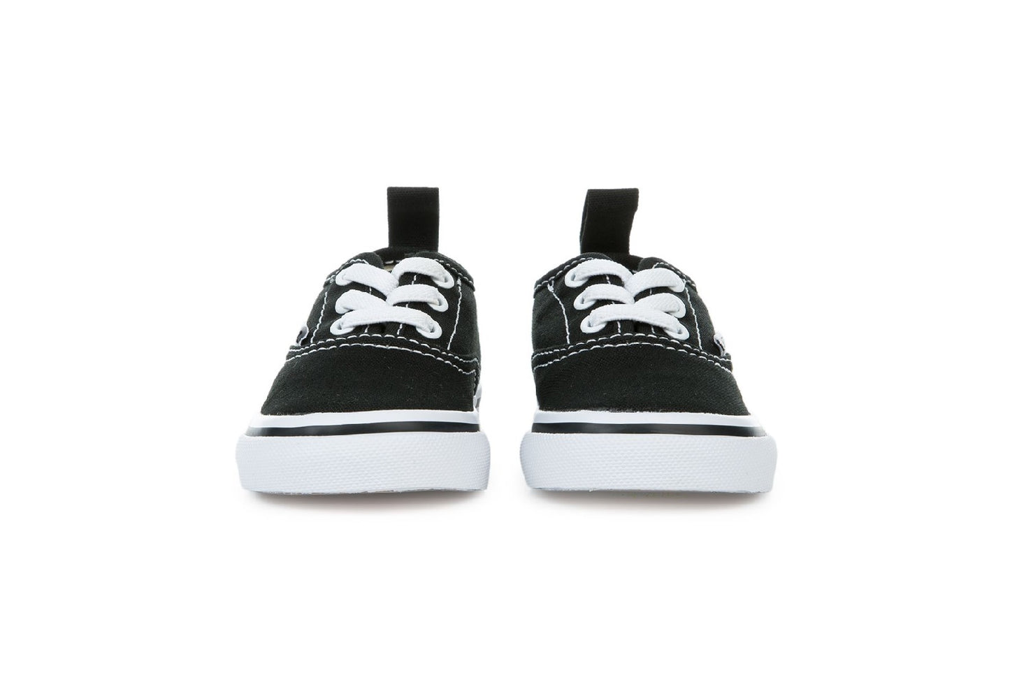 Vans Kids Authentic Elastic Lace, Black/True White (Toddler)