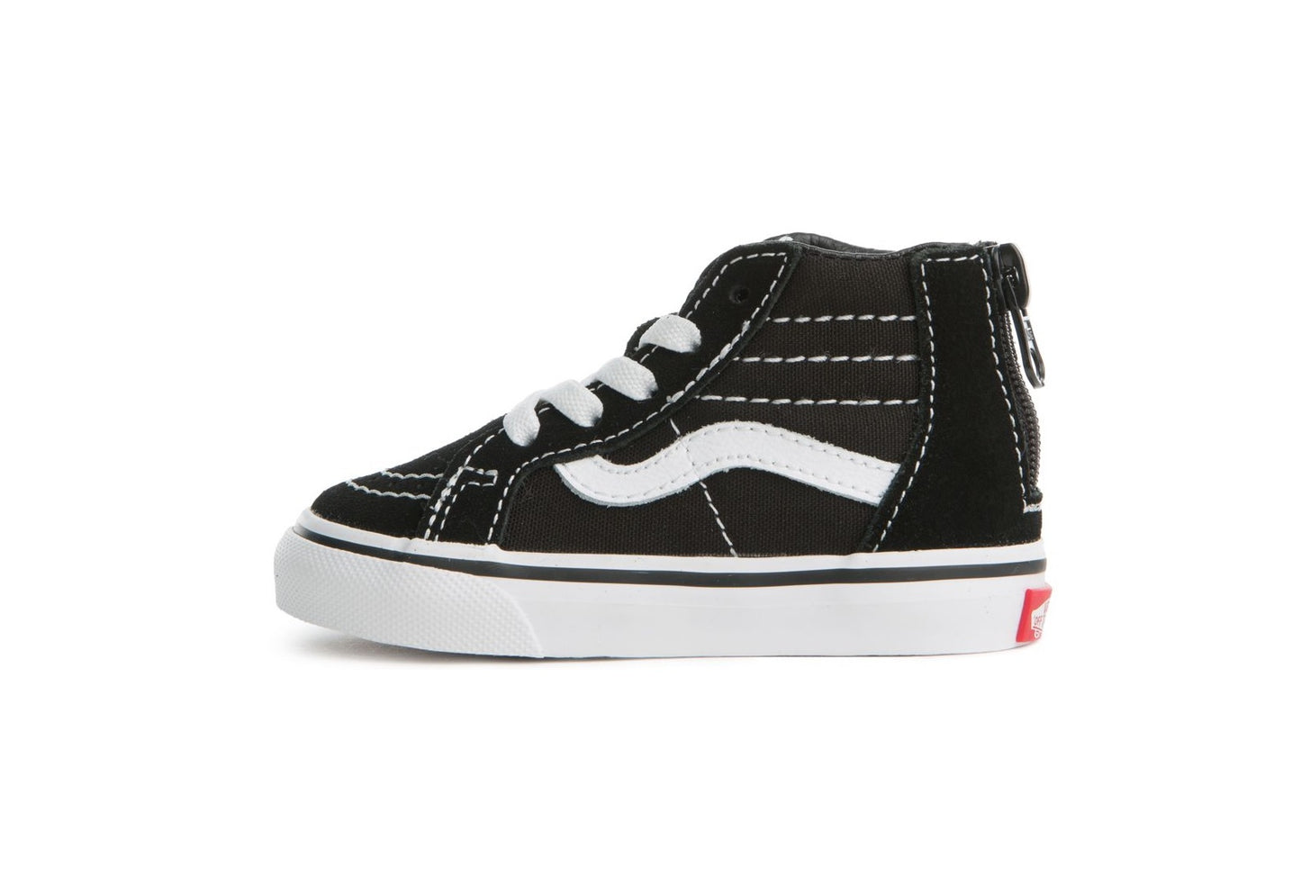 Vans Kids Sk8-Hi Zip, Black/White (Toddler)
