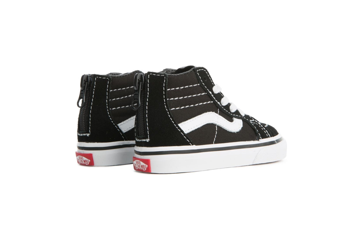 Vans Kids Sk8-Hi Zip, Black/White (Toddler)