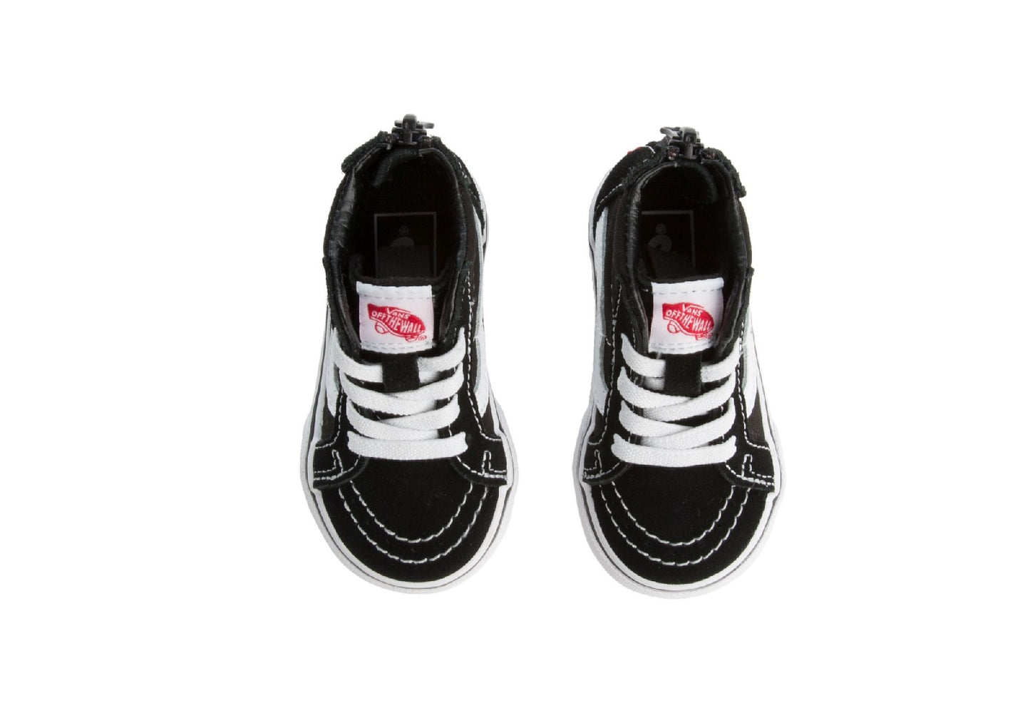 Vans Kids Sk8-Hi Zip, Black/White (Toddler)