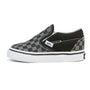 Vans Kids Classic Slip-On, Checkerboard Black/Pewter (Toddler)
