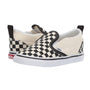 Vans Kids Slip-On V, Black/White Checkerboard (Toddler)