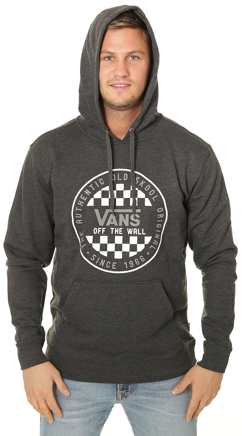 Vans Men OG Checker Pullover Hoodie, Black/Heather
