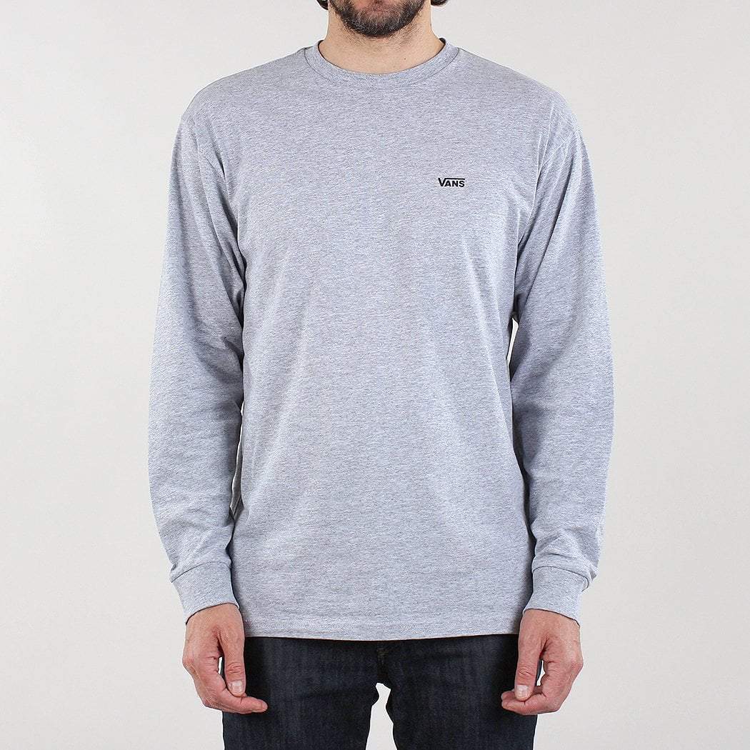Vans Men Left Chest Hit Long Sleeve T-Shirt, Ash Heather
