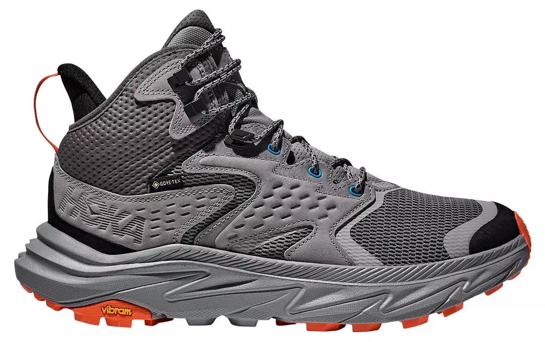 Hoka Men's Anacapa 2 Mid GTX Galactic Grey / Black Medium Width Hiking Boots