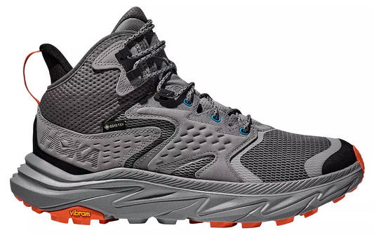 Hoka Men's Anacapa 2 Mid GTX Galactic Grey / Black Medium Width Hiking Boots