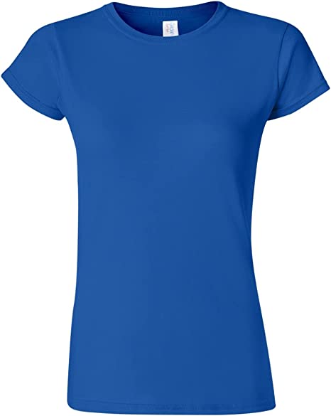 Gildan Women's (2 Pack) Softstyle Cotton T-Shirt, Style G64000l, Royal
