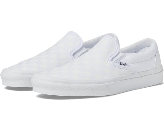 Vans Unisex Classic Slip-On White Checkerboard (Men)