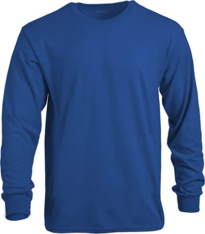 Gildan Adult DryBlend Long Sleeve T-Shirt, (2 pack) Style G8400, Royal