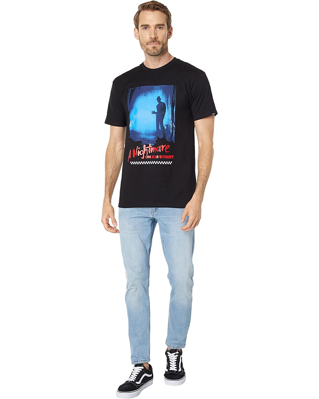 Vans Men's Short Sleeve Tee, (Nightmare On Elm Street) Black