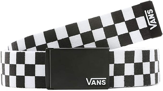 Vans Men's Long Deppster Belt, Black/White Checkerboard