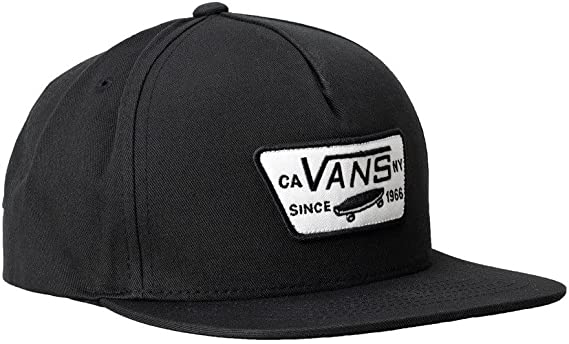 Vans Men's Snapback Hat, (Full Patch) True Black, One Size