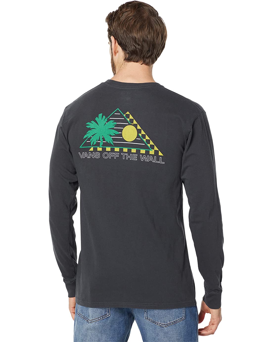 Vans Men's Long Sleeve (Palm Triangle Was BI Tee) Black