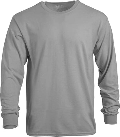 Gildan Adult DryBlend Long Sleeve T-Shirt, (2 pack) Style G8400, Sport Grey