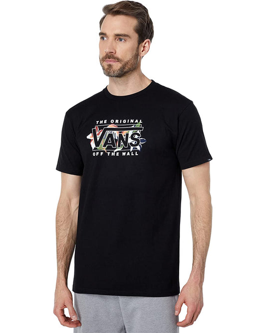 Vans Men's Classic Short Sleeve Tee, (Lucid Floral) Black